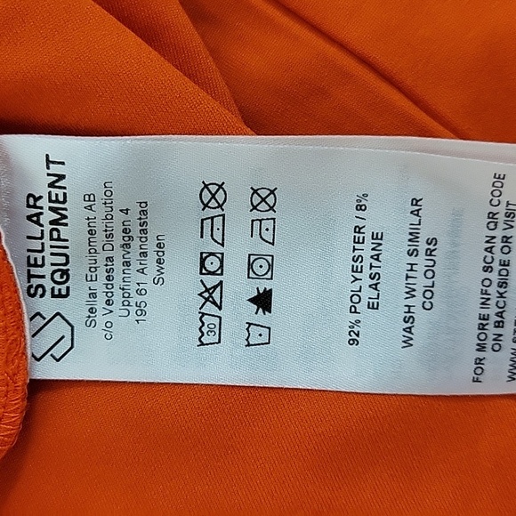 Stellar Equipment Long Sleeve Performance Shirt. Mens Sz Large orange - Picture 7 of 7